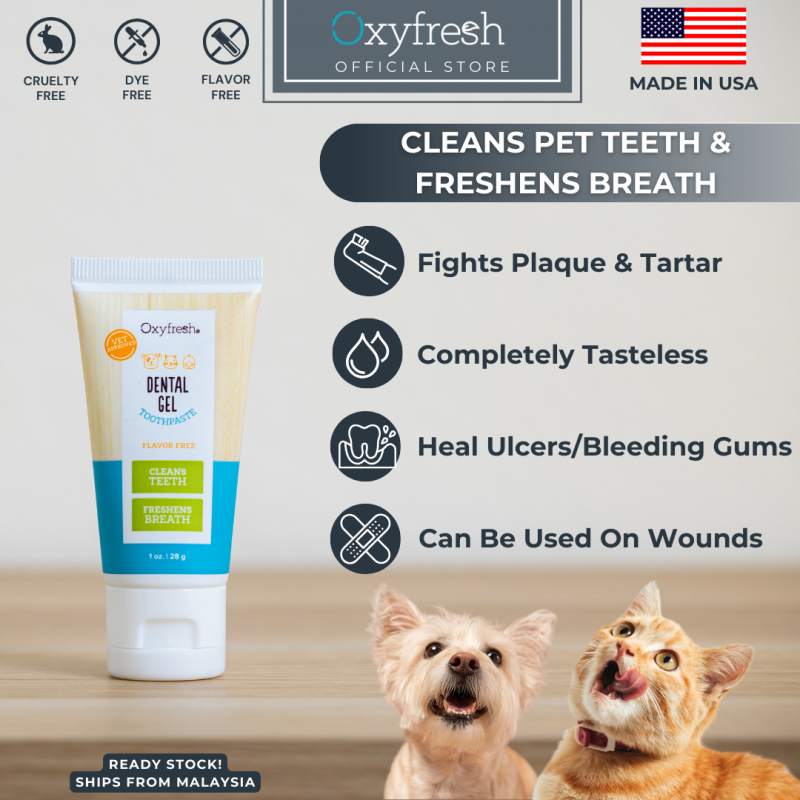 Oxyfresh Pet Dental Gel (28g) Cat Toothpaste, Dog Toothpaste, Cat