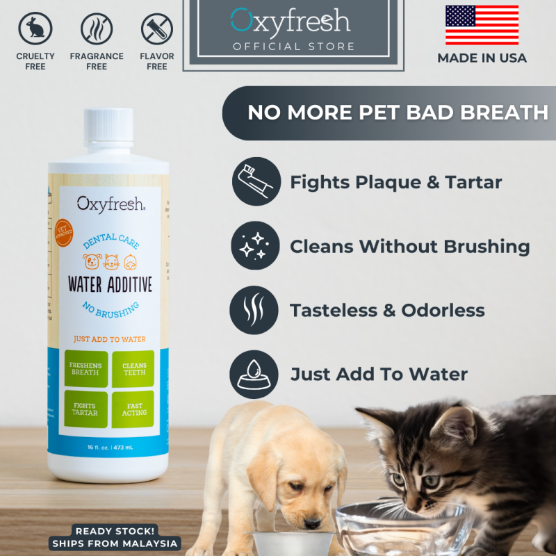 Oxyfresh Pet Water Additive (473ml) Add To Cat Water Fountain Cat
